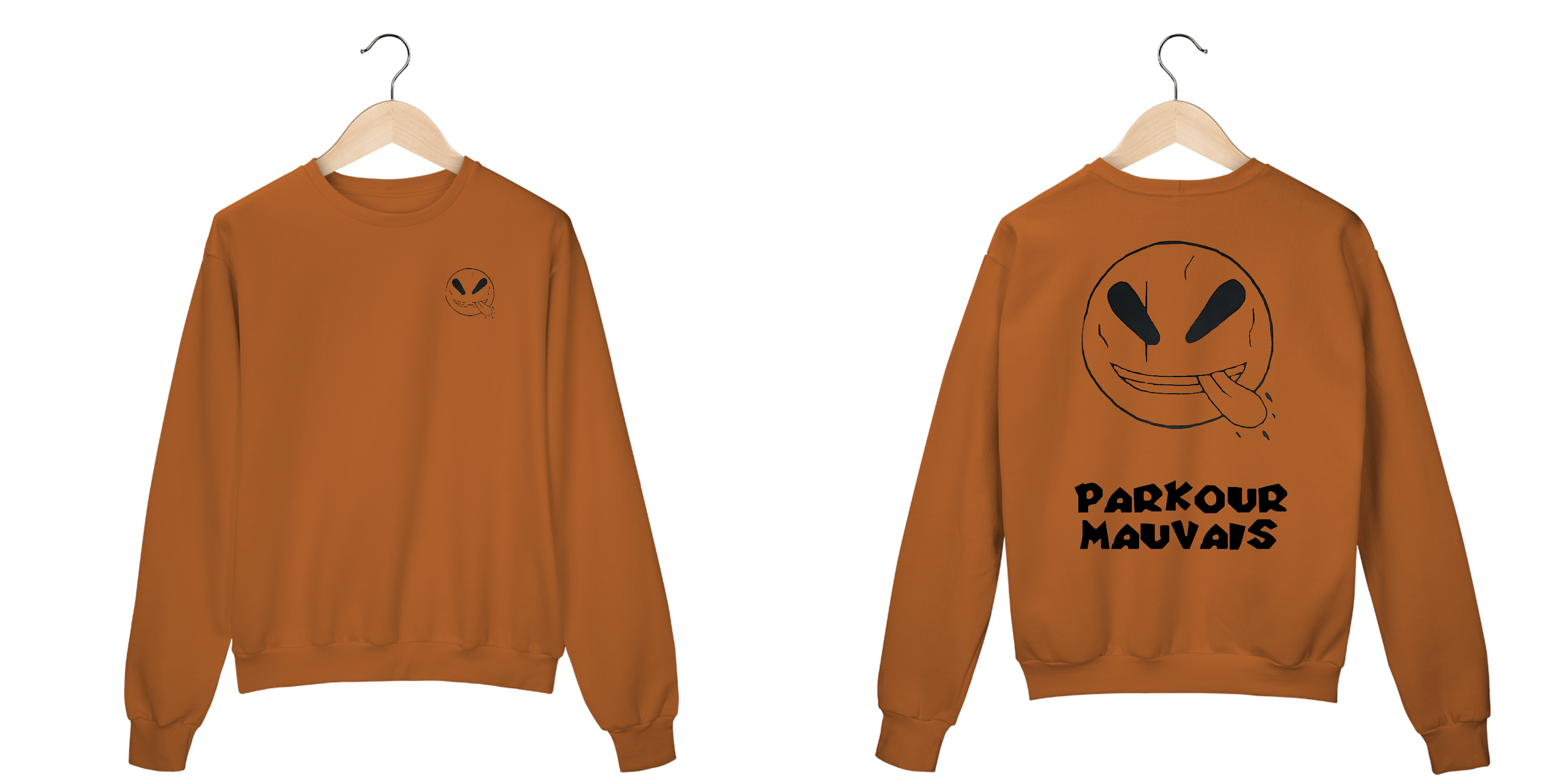 Moletom parkour mauvais unissex sem bolso -M001