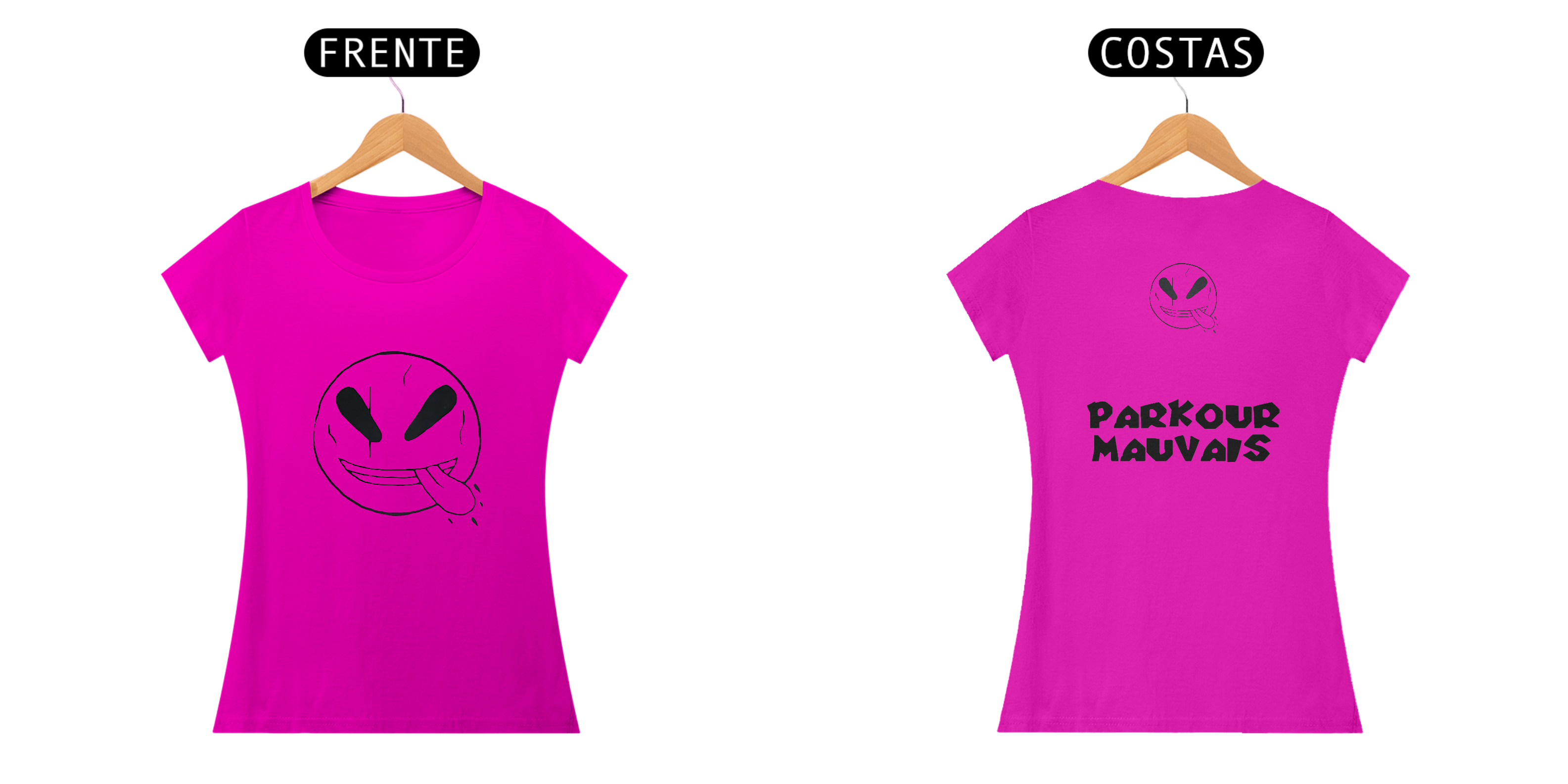 Parkour Mauvais feminina estampa preta-M002