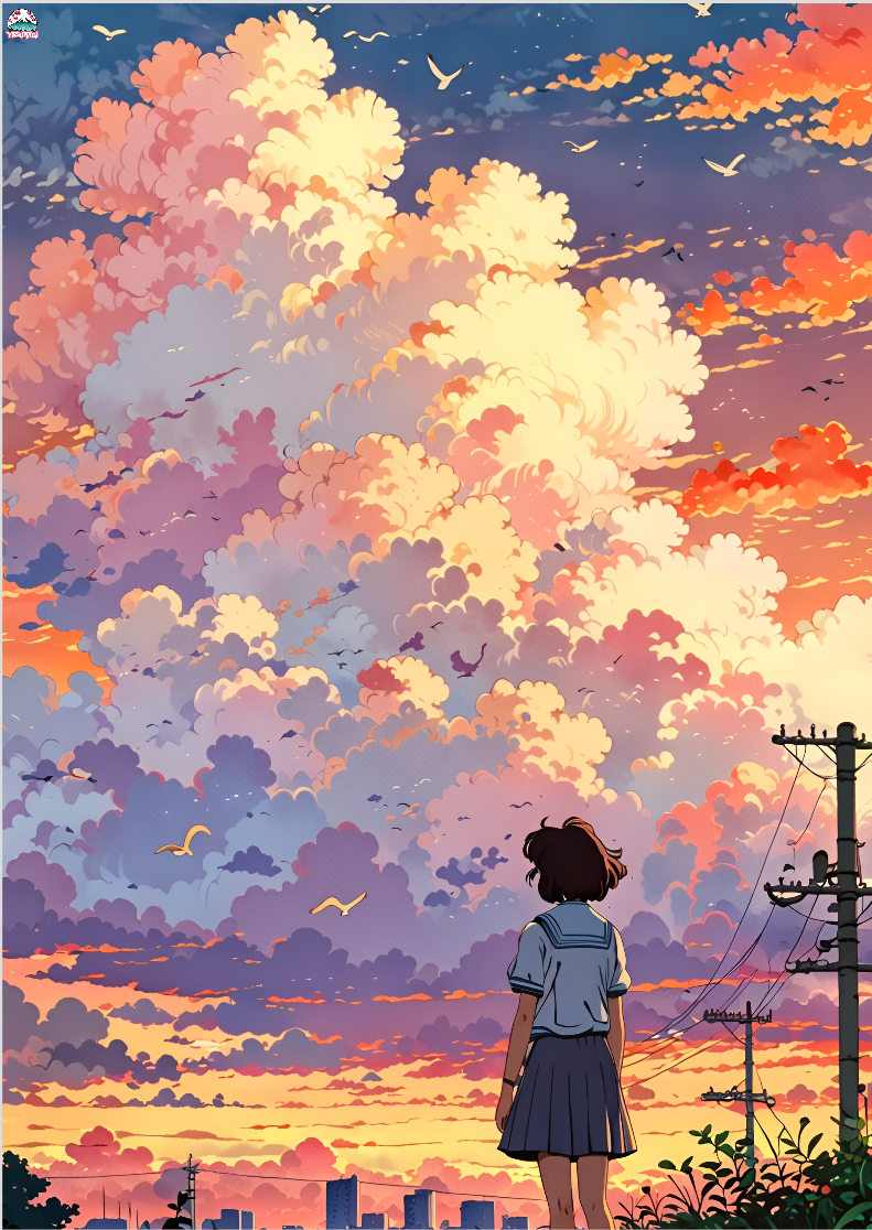 Nome do produto  Poster Sunset Megumi II