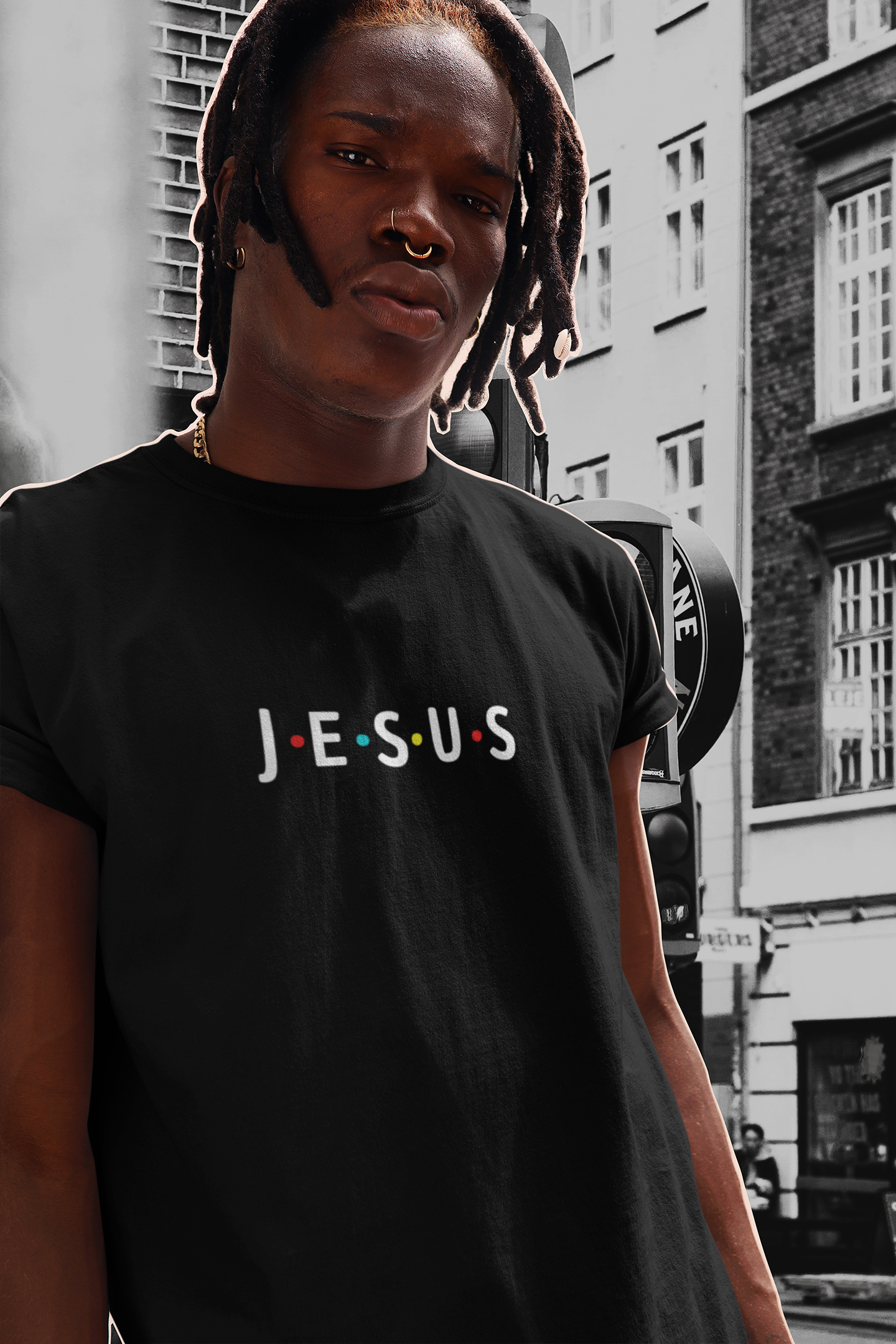 Camisa unissex nome Jesus colorido