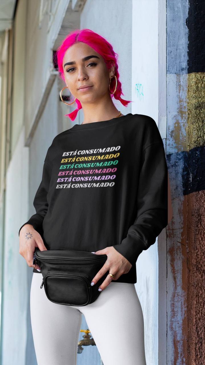 Moletom unissex está consumado