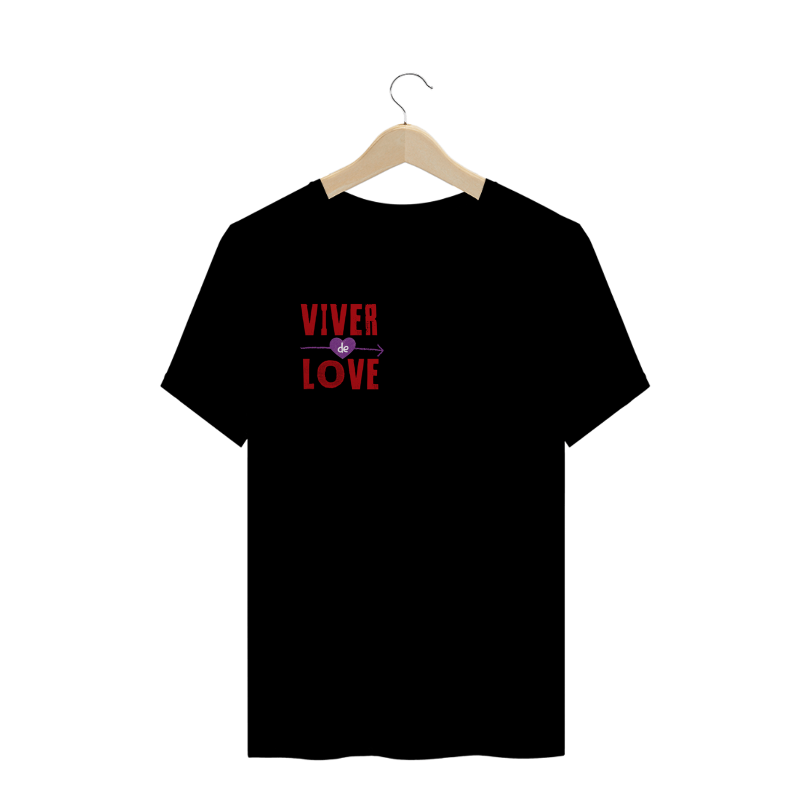 Nome do produto  Camisa #ViverDeLove logo lateral