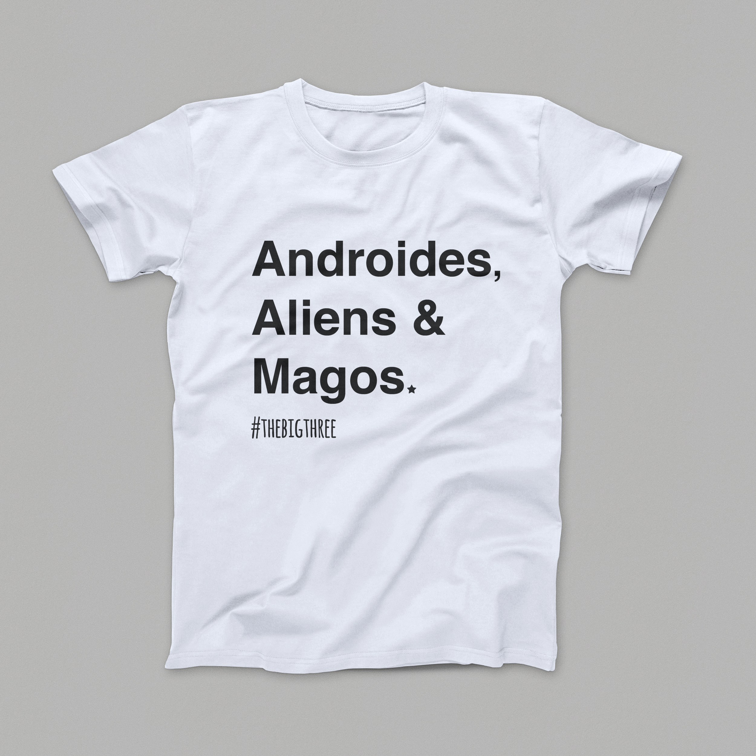 Nome do produto  Camiseta Androides, Aliens & Magos 2