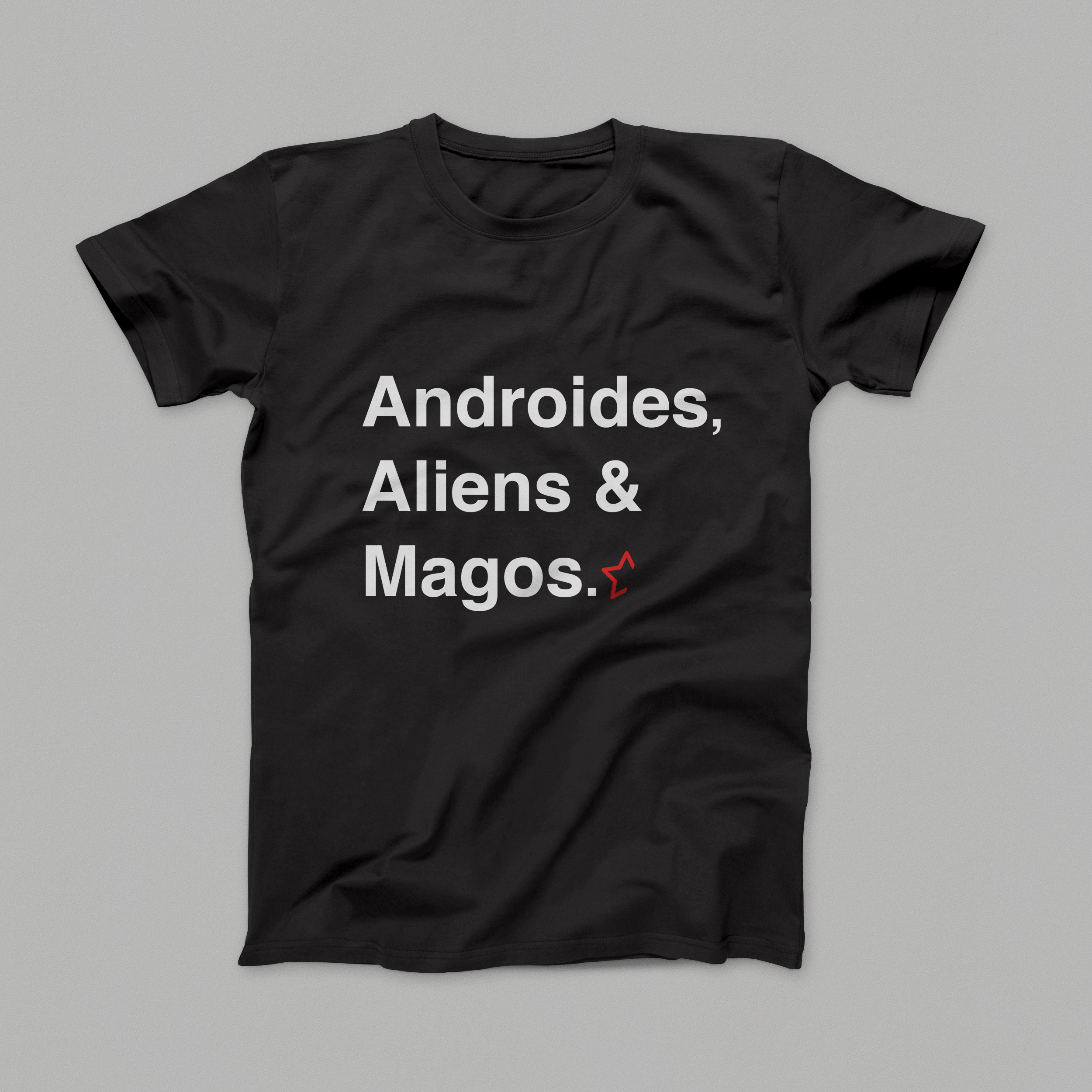 Nome do produto  Camiseta Androides, Aliens & Magos 3