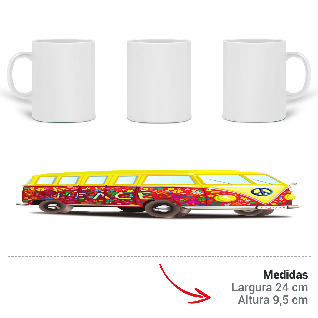 Nome do produto  Caneca Kombi Peace