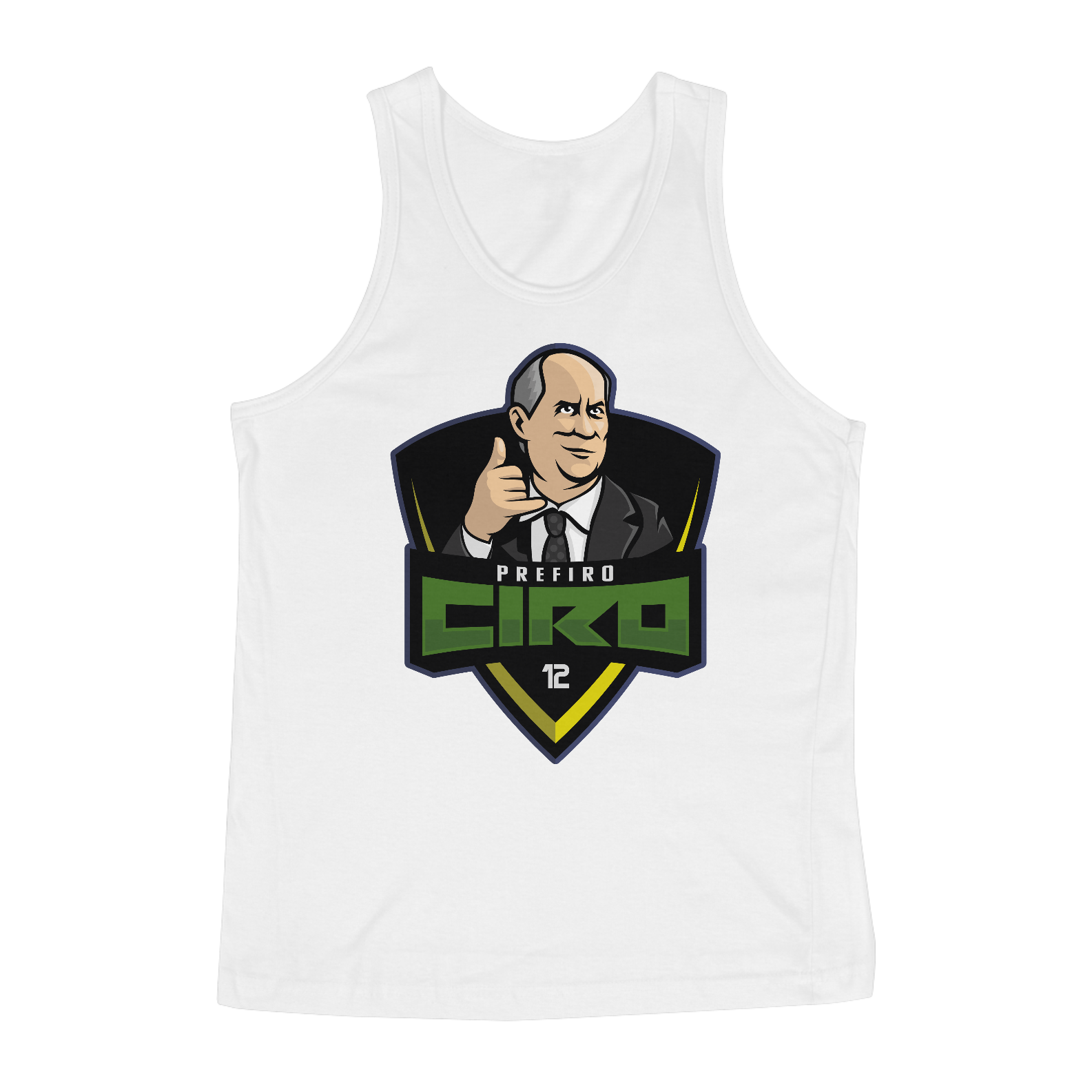 Nome do produto  Camiseta regata Brasão Prefiro Ciro