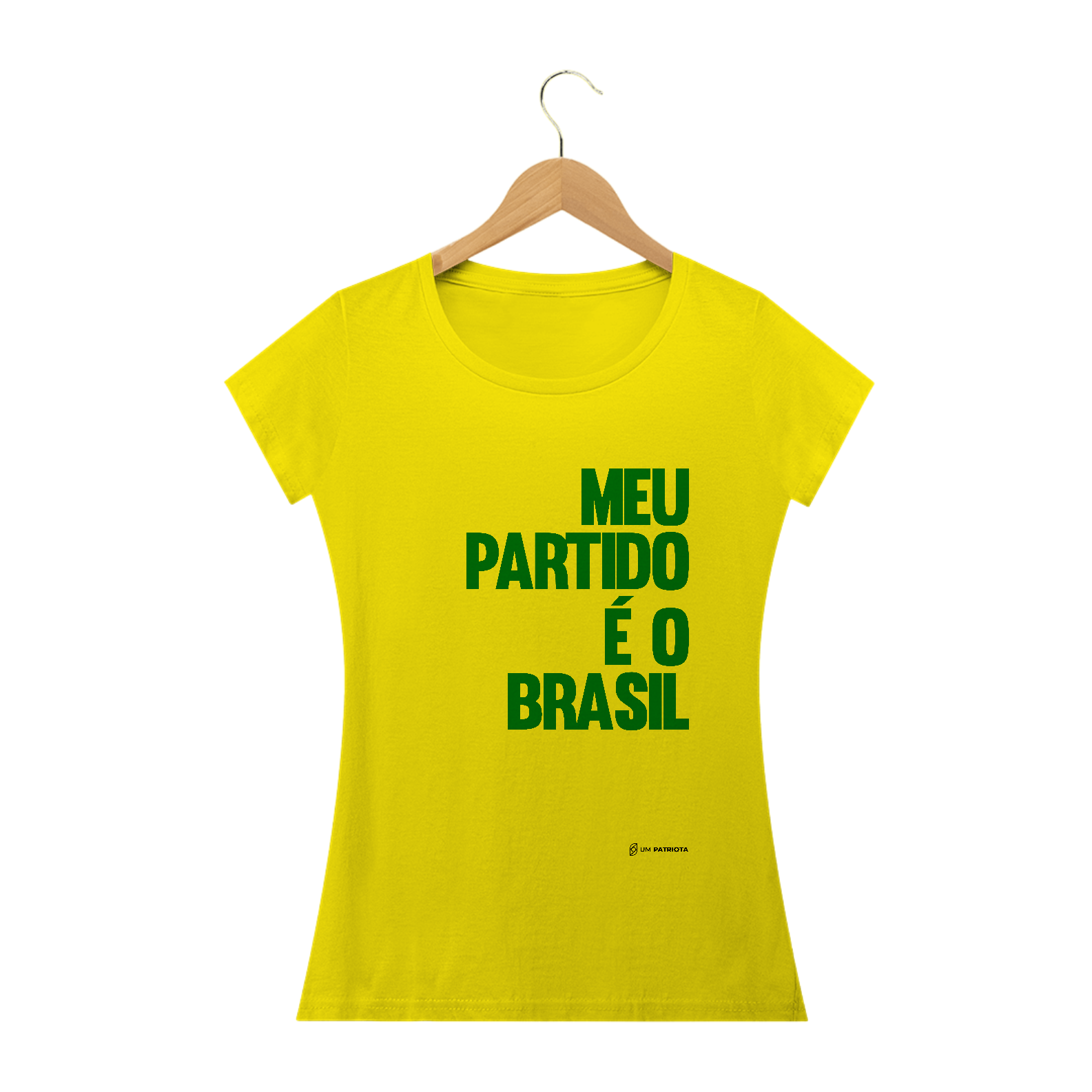 Nome do produto  Camisa Feminina - Meu Partido É O Brasil  Bolsonaro - Um Patriota