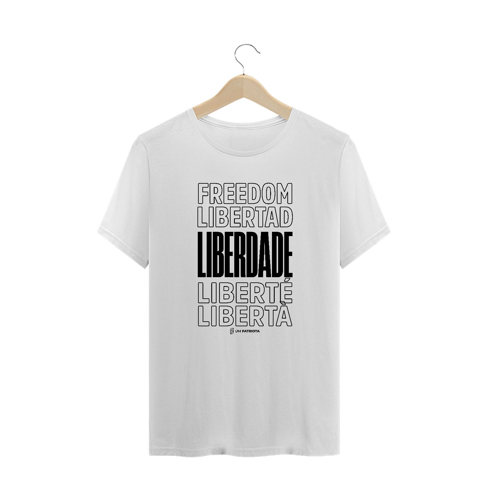 Nome do produto  Camisa Masculina - Liberdade - Um Patriota