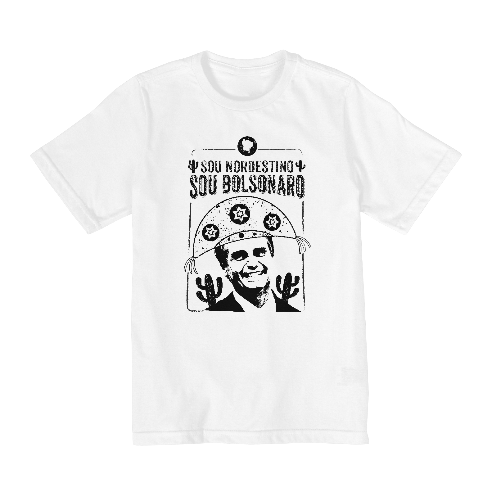 Nome do produto  Camisa Infantil Sou Nordestino, Sou Bolsonaro - Um Patriota