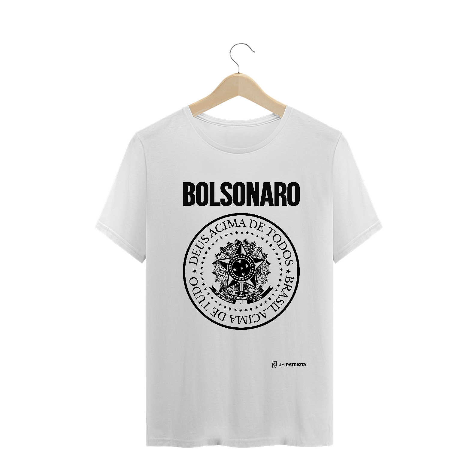 Nome do produto  Camisa Masculina Brasil Acima de Tudo - Bolsonaro - - Um Patriota