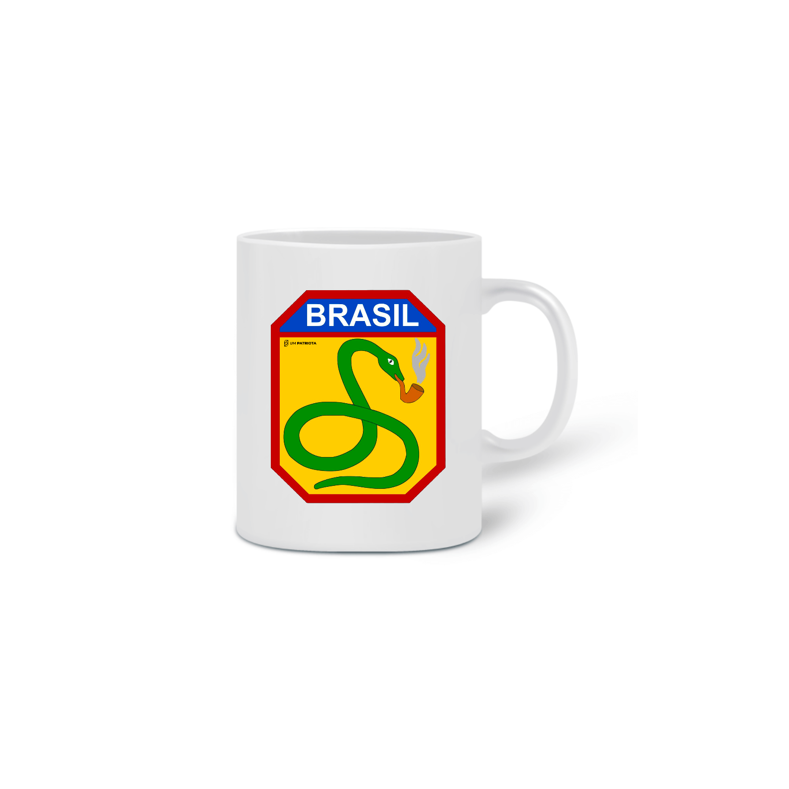 Nome do produto  Caneca - A Cobra Vai Fumar - Um Patriota