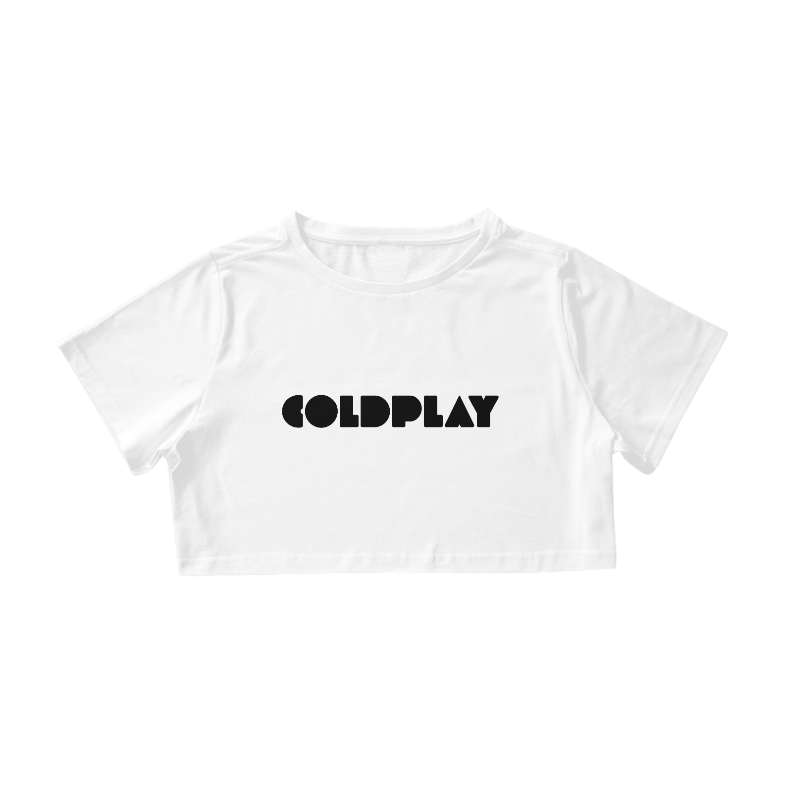 CROPPED COLDPLAY LOGO PRETO