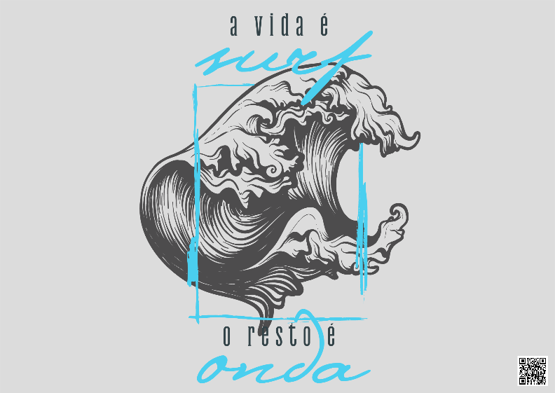 Poster paisagem A vida é surf