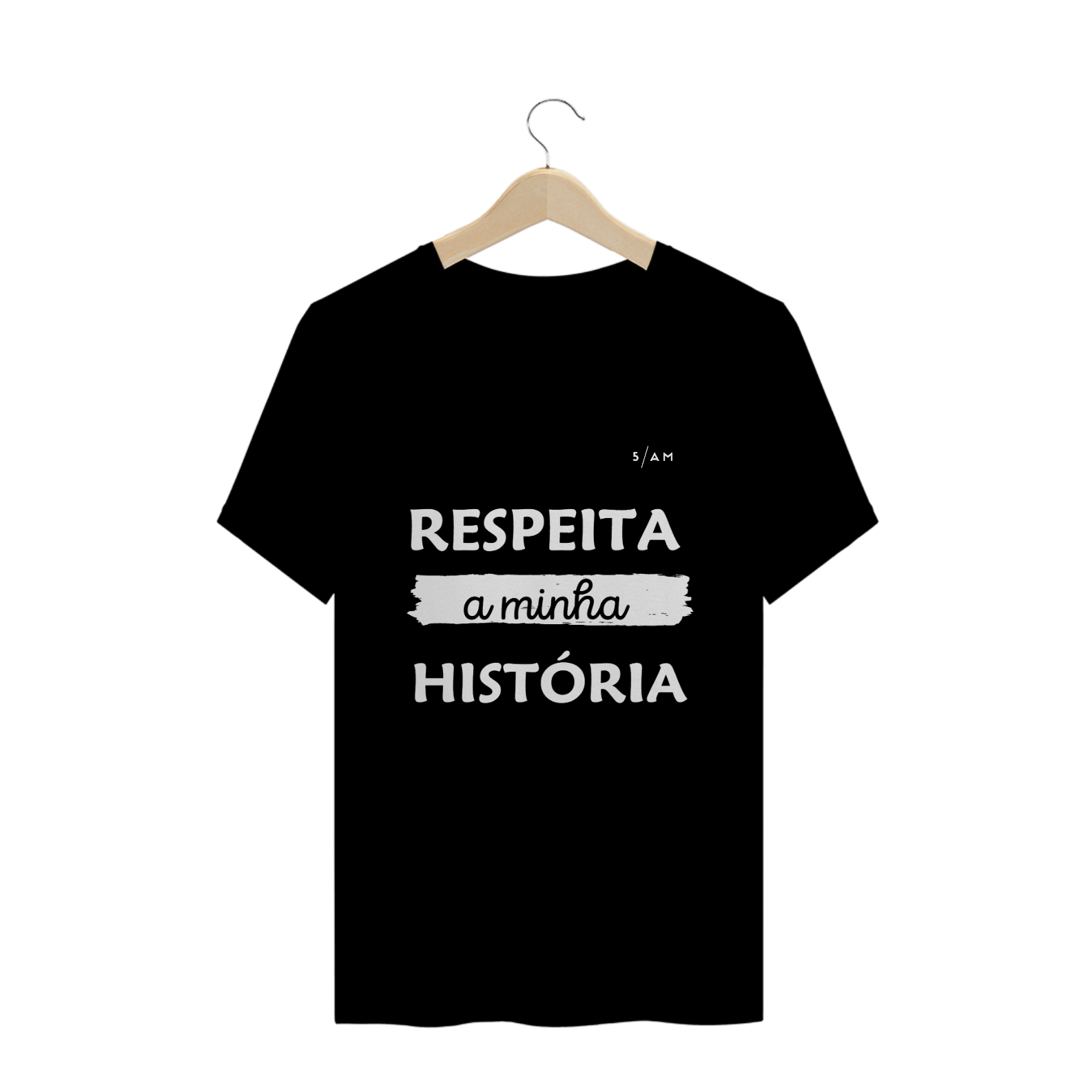 Nome do produto  Camiseta Preta RESPEITA MINHA HISTÓRIA