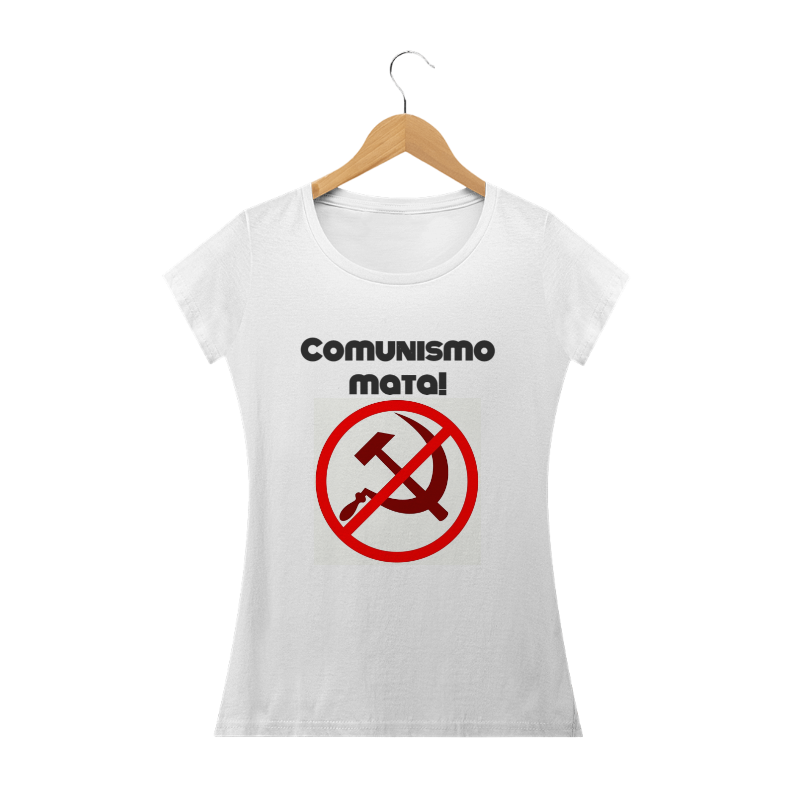 Nome do produto: Camiseta - Comunismo mata - Branca - Baby - Fem