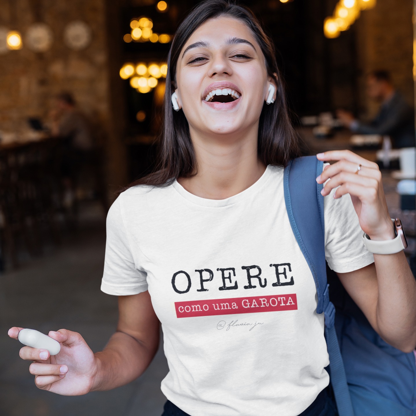 Nome do produto  Camiseta Feminina Opere como uma Garota (Branca)