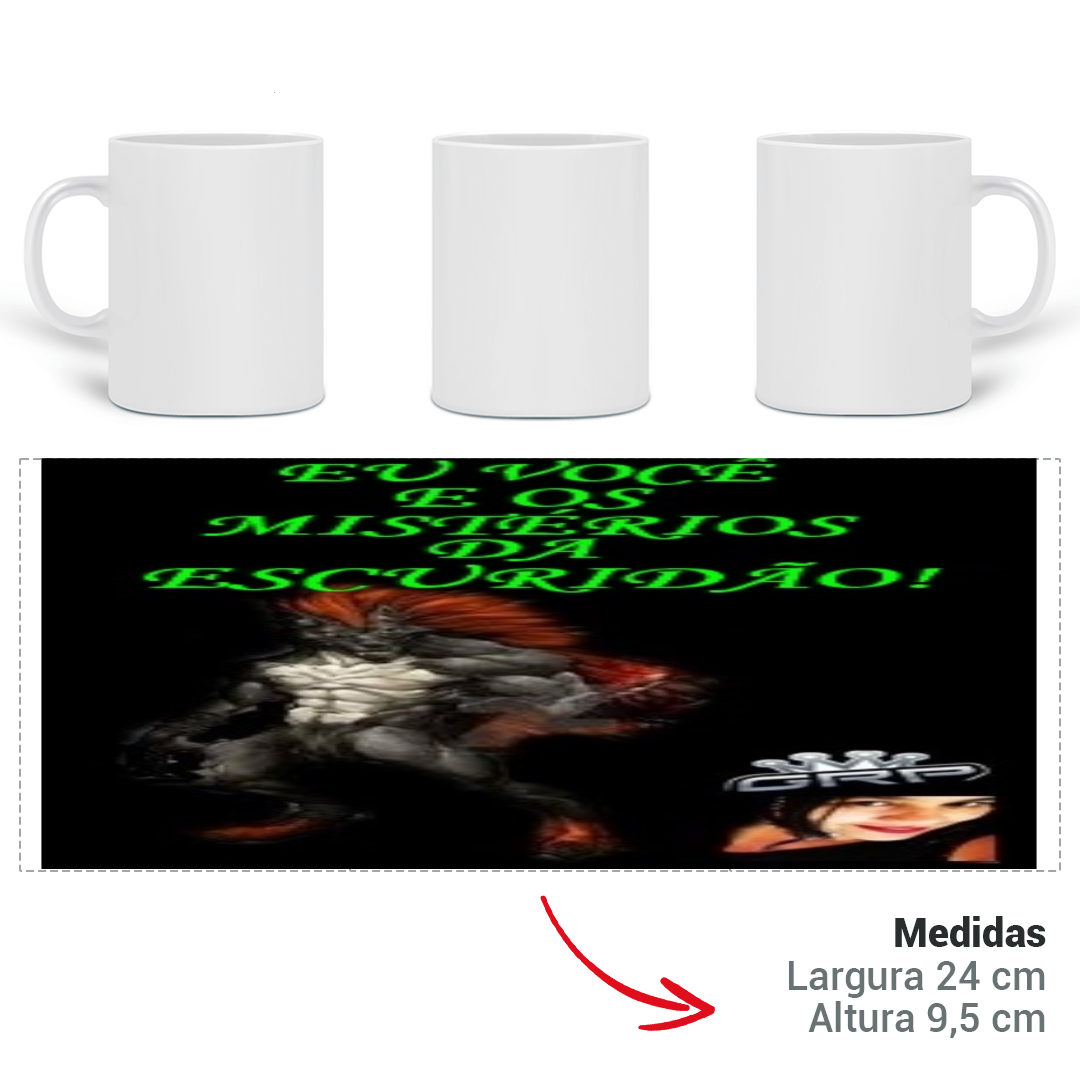 Nome do produto  CANECA LOBISOMEM DE FOGO DO CANAL EU VOCÊ E OS MISTÉRIOS DA ESCURIDÃO!