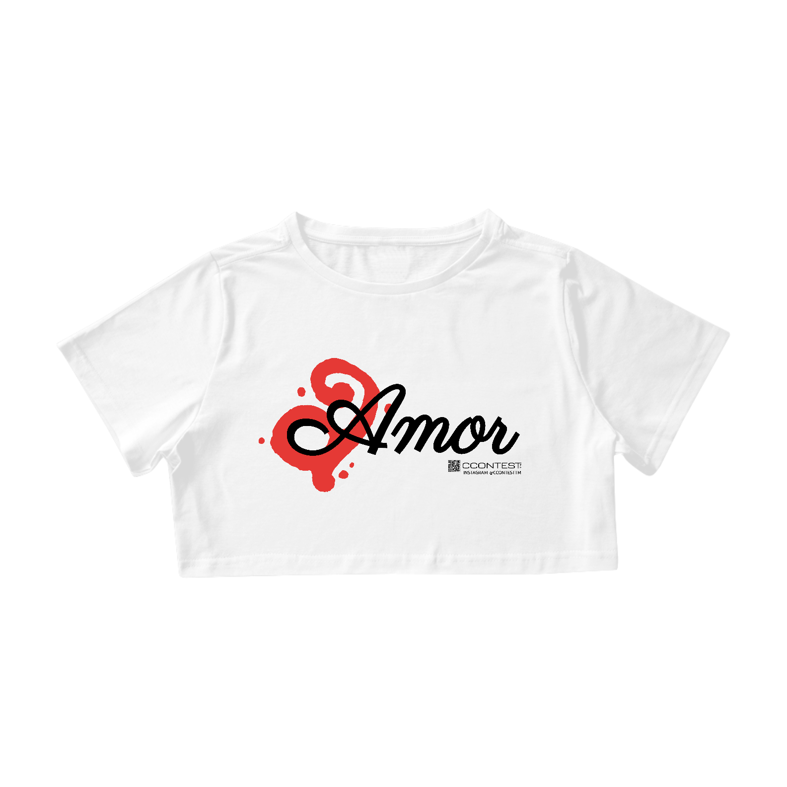 0305231428 CCONTEST TM | CAMISETA TSHIRT CROPPED FEMININA [ AMOR ]