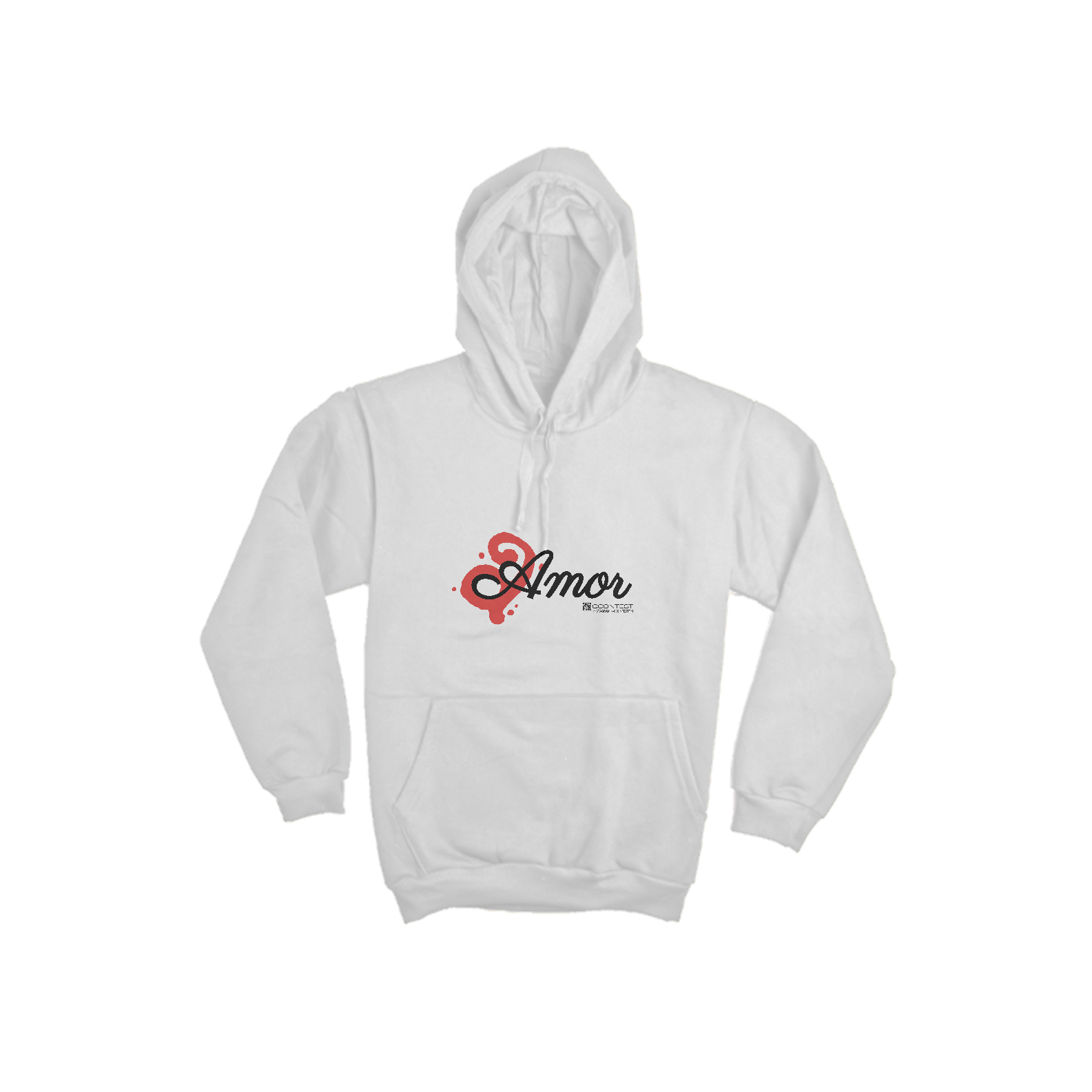 0405231359 CCONTEST TM | BLUSA FRIO MOLETOM FECHADO COM CAPUZ UNISSEX [ AMOR ]