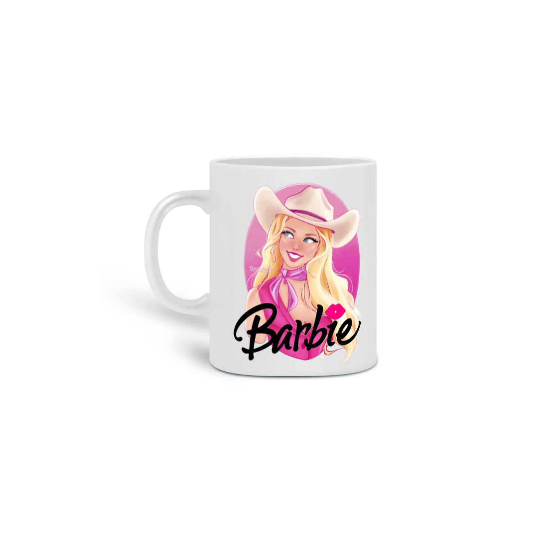 Nome do produto  3107232230 CCONTEST ® | CANECA PORCELANA BARBIE COWGIRL COUNTRY