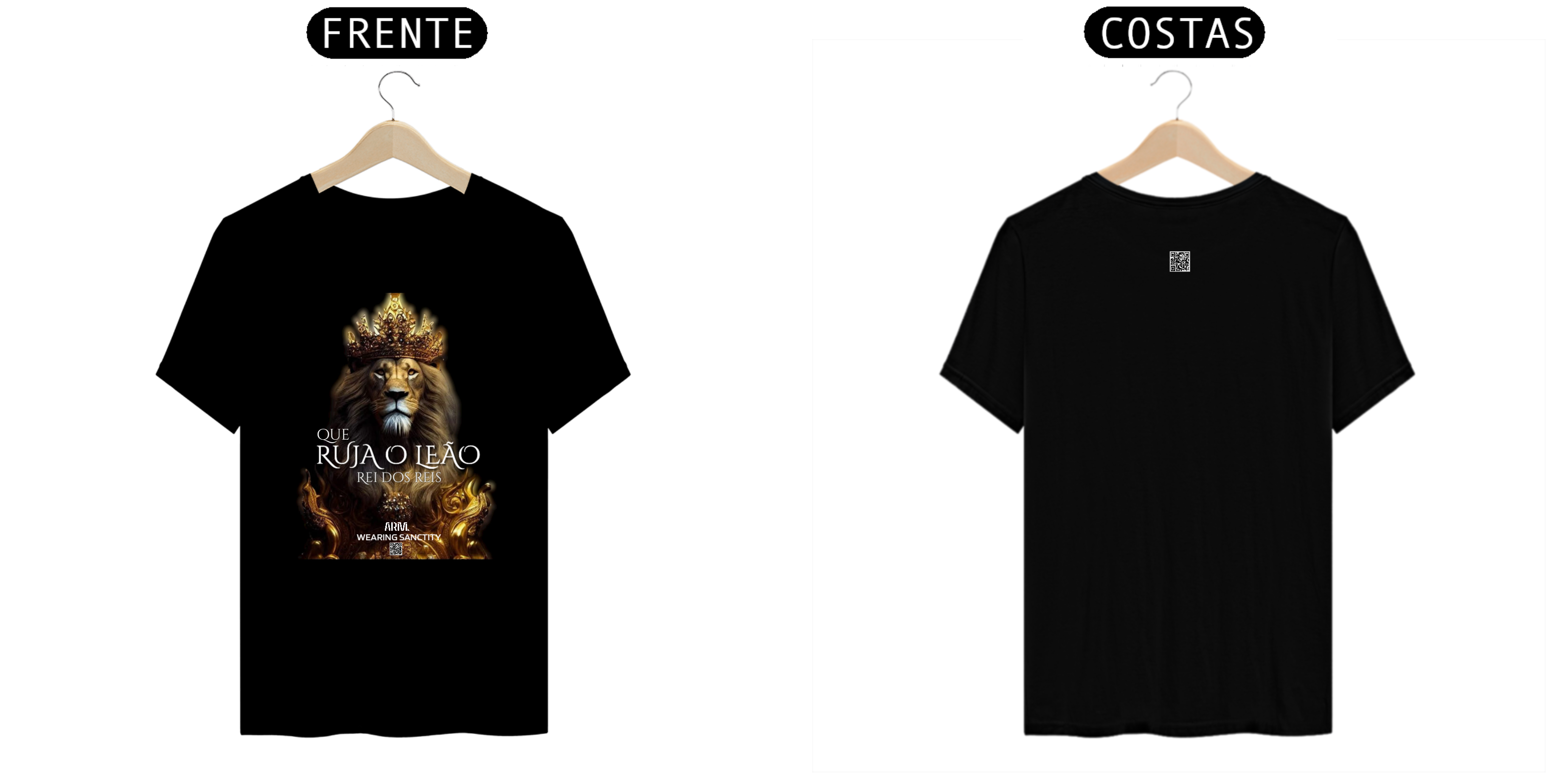 Nome do produto  2006231220 ARM ® | CAMISETA TSHIRT UNISSEX GOSPEL CRISTÃ EVANGÉLICA [ CLASSIC ] Que Ruja o Leão