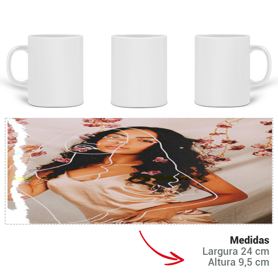 Nome do produto  CANECA ANY GABRIELLY FLOWERS