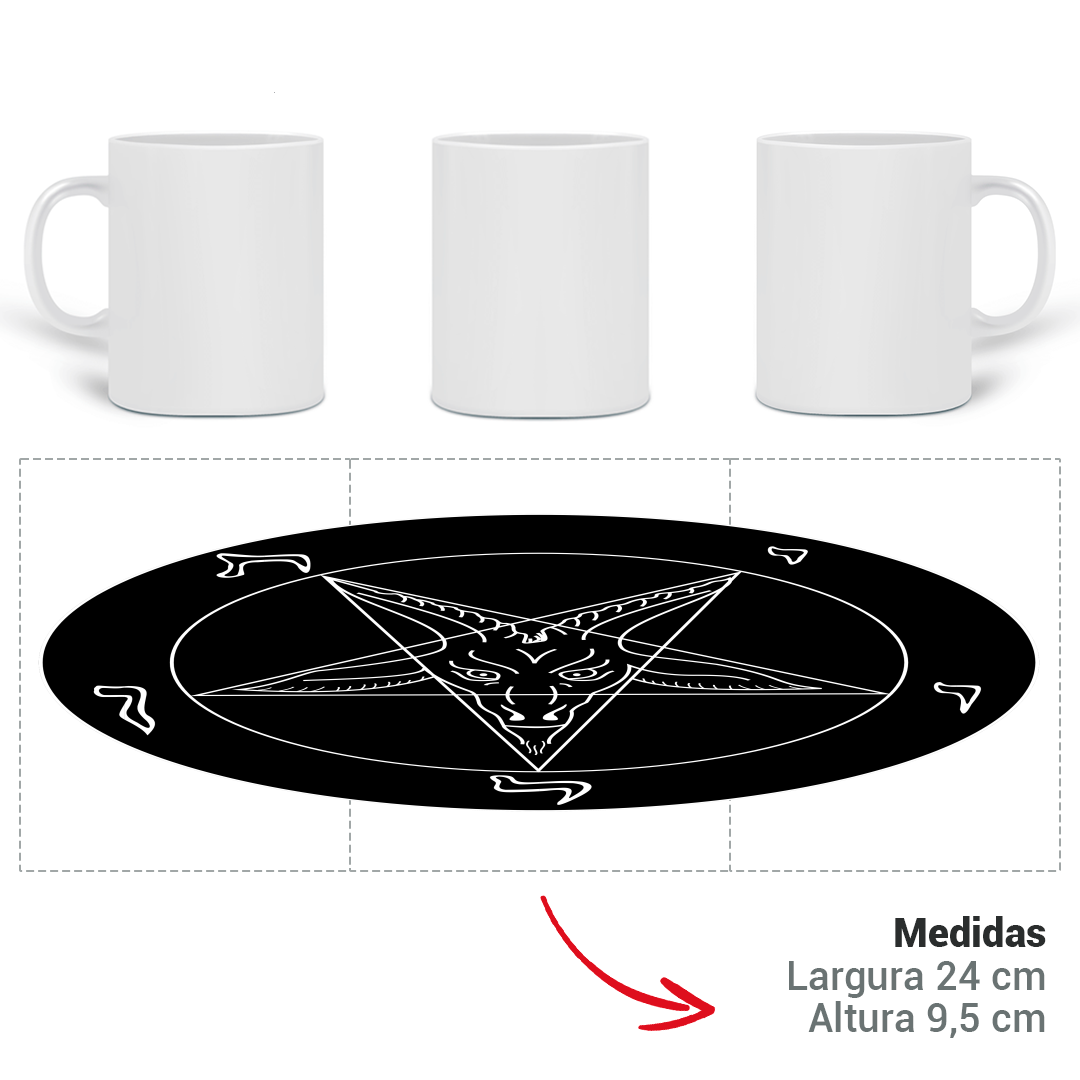 Nome do produto  caneca baphomet