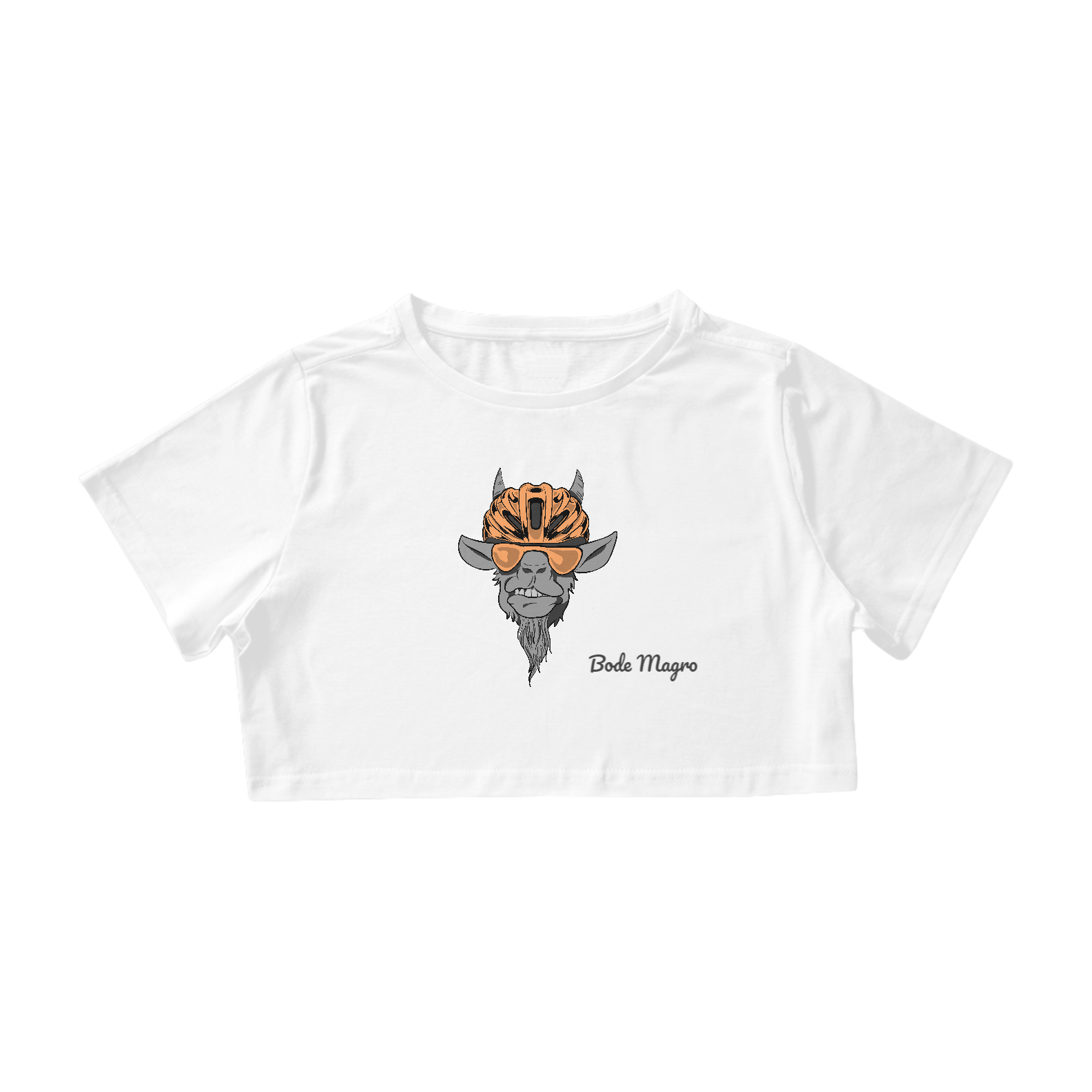 Nome do produto  Camisa Feminina Cropped Branca Bode Magro