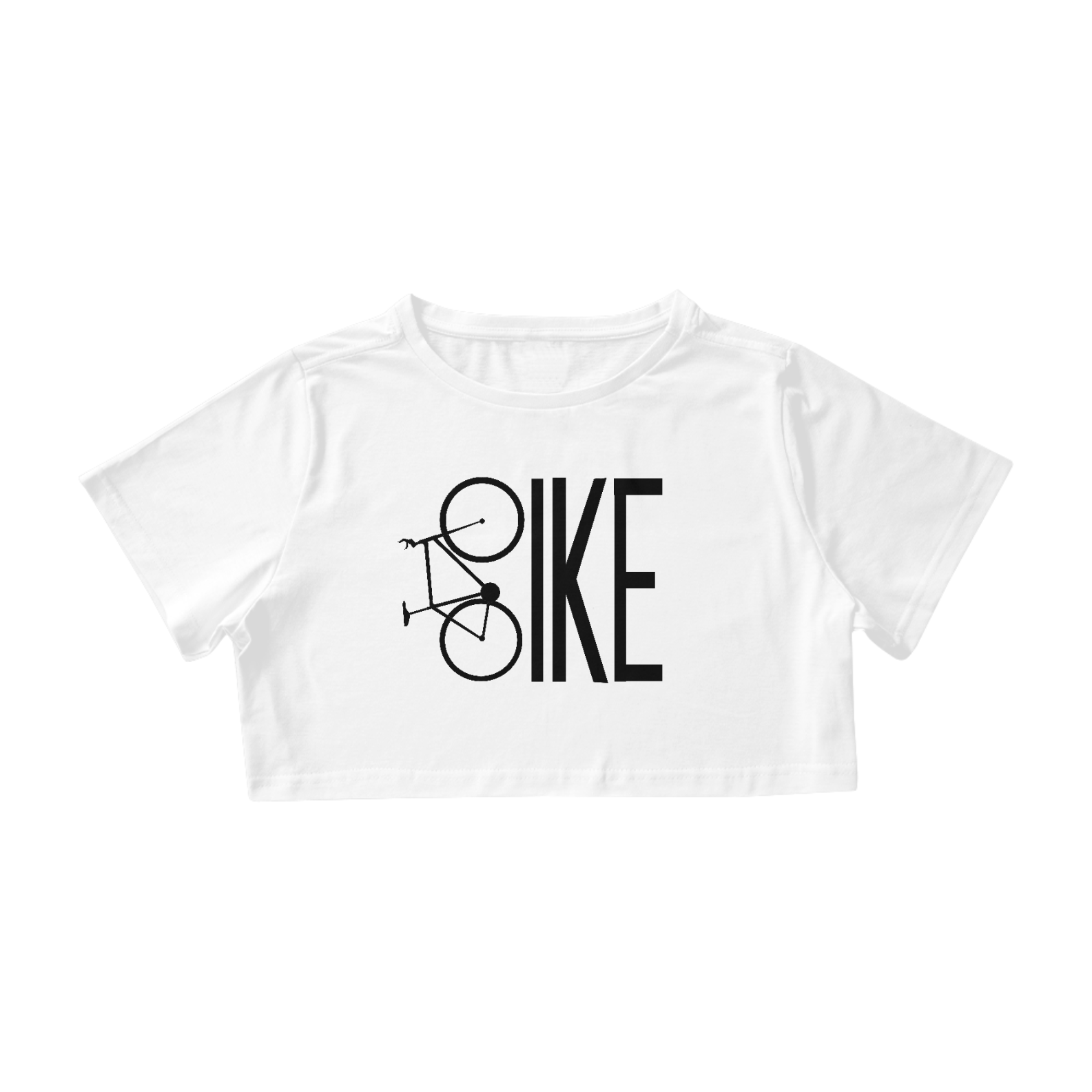 Nome do produto  Camisa Feminina Cropped Branca Bike