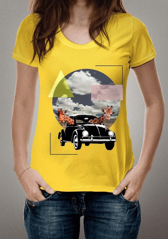 Nome do produto  Fusca girafas motoristas nuvem