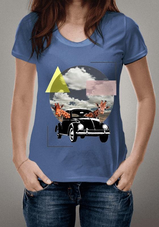 Nome do produto  Fusca girafas motoristas nuvem