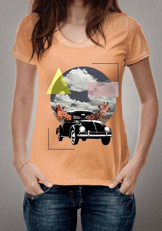 Nome do produto  Fusca girafas motoristas nuvem