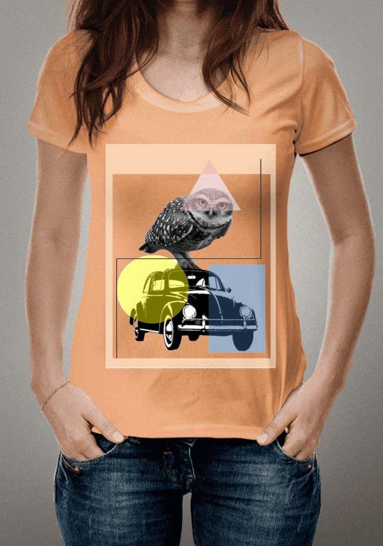 Nome do produto  Fusca Preto e branco - Coruja - com formas com fundo
