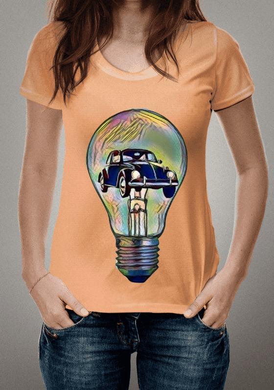 Nome do produto  Fusca preto e lâmpada - Early Autum