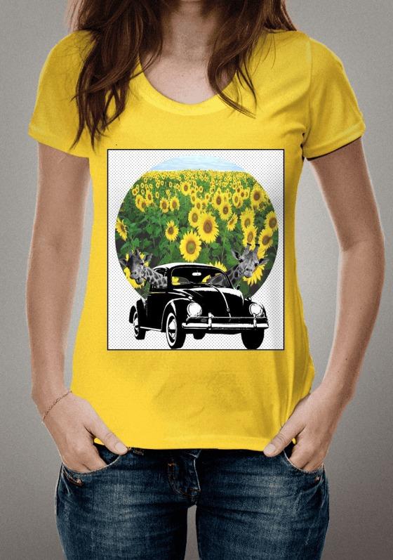 Nome do produto  Fusca girafas motoristas flores