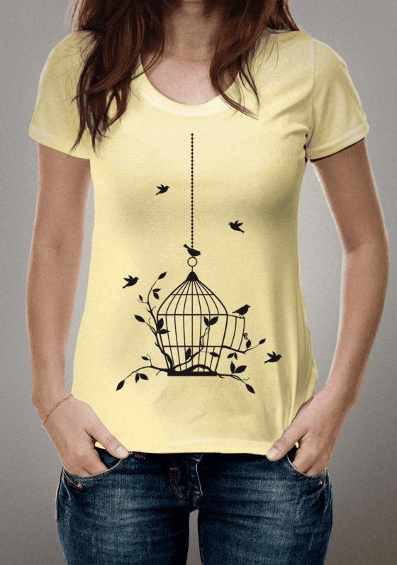 Nome do produto  CAMISETA GAIOLA DE PASSAROS
