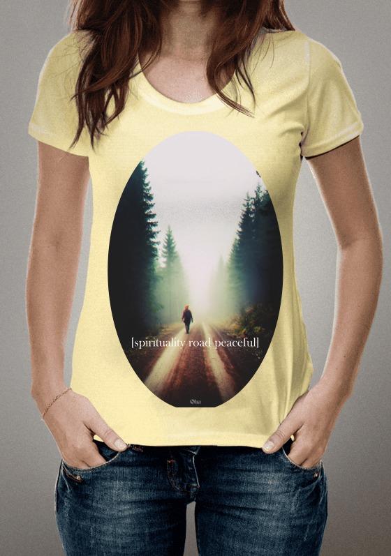 Nome do produto  T-Shirt "Spirituality road peaceful"