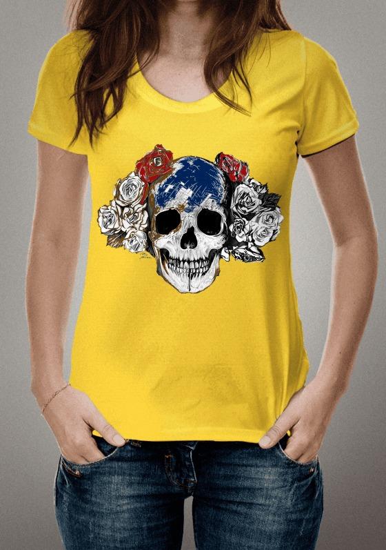 Nome do produto  Skull and flowers