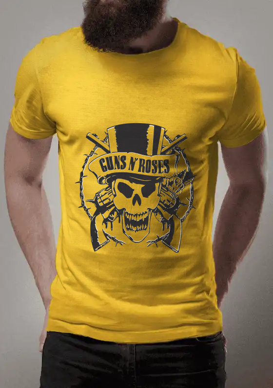 Nome do produto  CAMISA GUNS N'ROSES - DESIGN PRETO