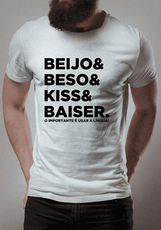 Nome do produto  Beijo beso kiss baiser. O importante é usar a língua!