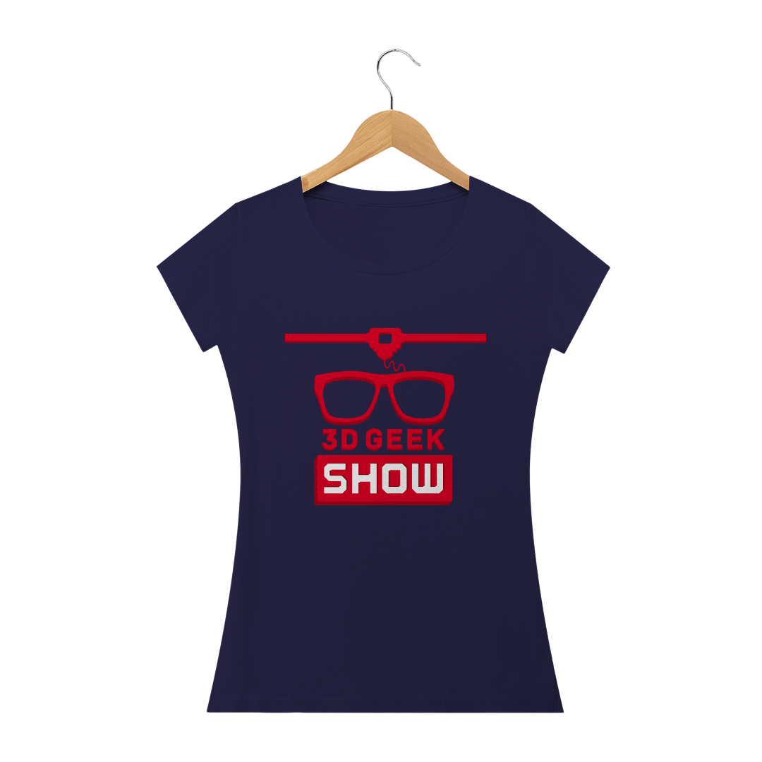 Nome do produto  Camiseta Feminina Azul - 3D Geek Show