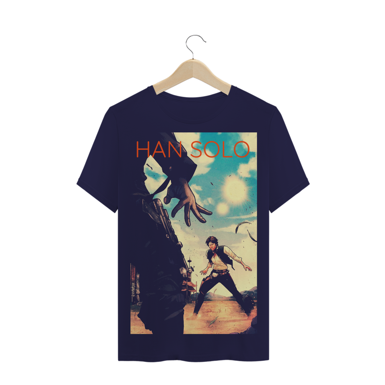 Nome do produto  Camiseta Masculina - Han Solo
