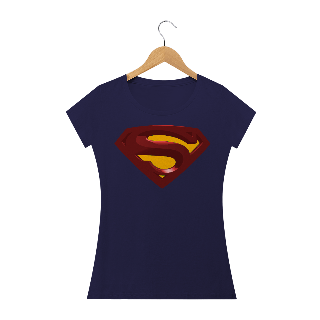 Nome do produto  Camiseta Baby Look Superman Logo