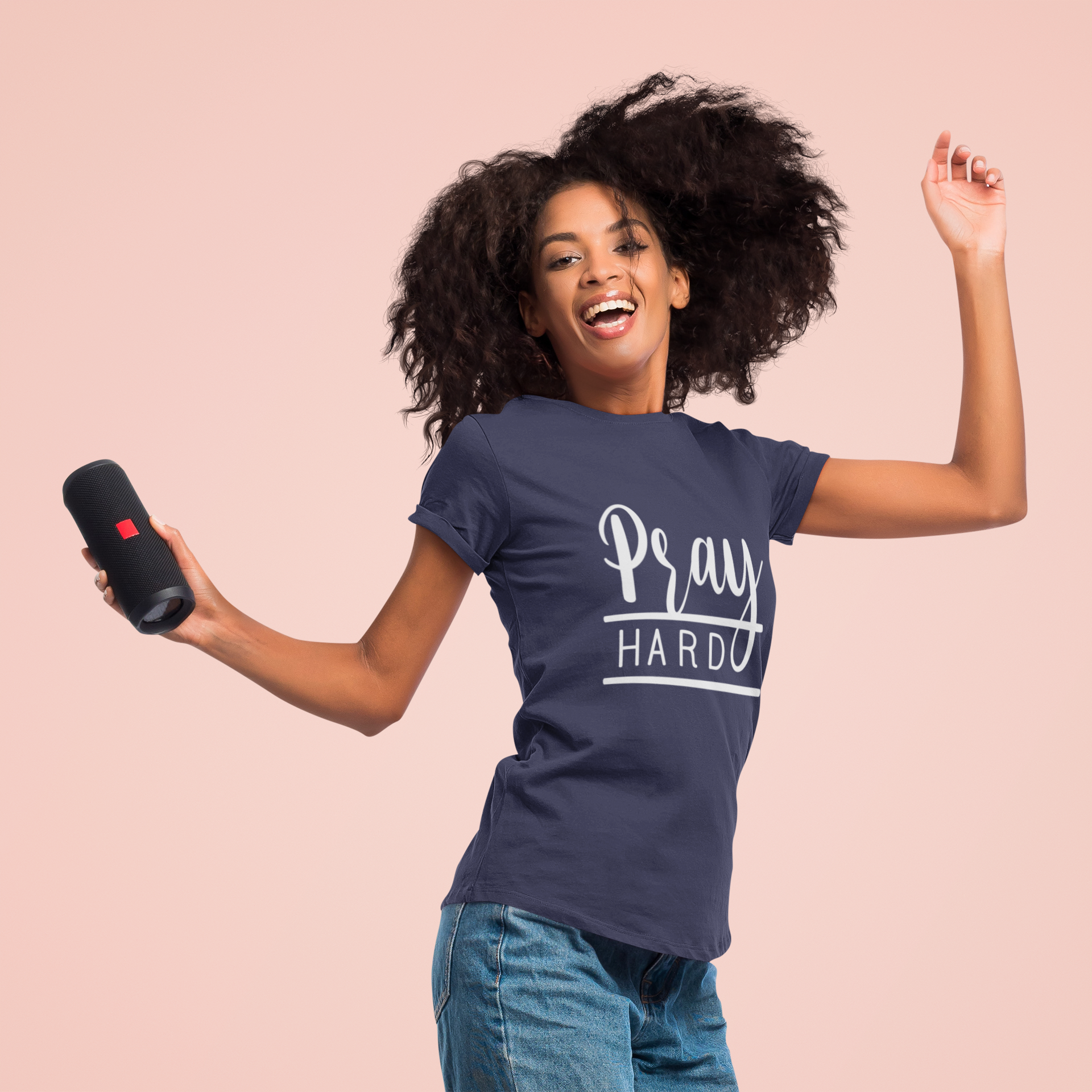 Nome do produto  Camiseta Femina Pray Hard