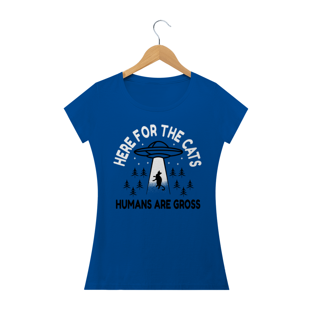 Nome do produto  Here For The Cats - Camiseta Babylook