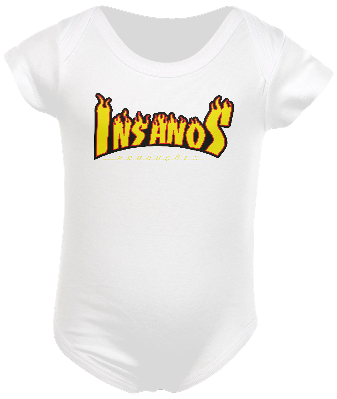 Nome do produto  Body Infantil Insanos Produções Branco