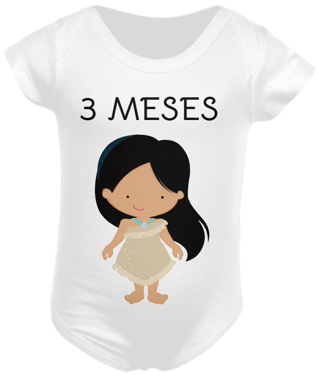 Nome do produto: body personalizado mesversário princesas POCAHONTAS