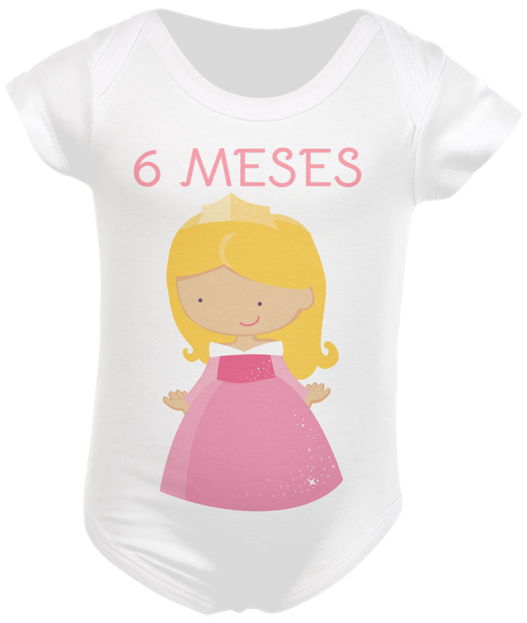 Nome do produto  body personalizado mesversário princesas BELA ADORMECIDA