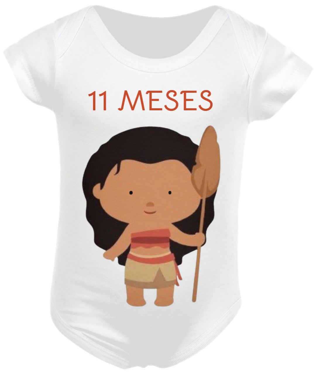 Nome do produto  body personalizado mesversário princesas MOANA
