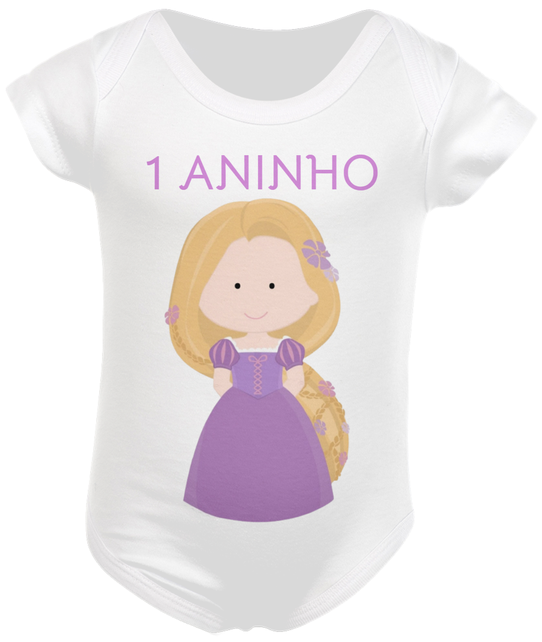 Nome do produto  body personalizado mesversário princesas ENROLADOS